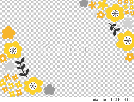 Floral frame. Template elements for weddings and celebrations. 123101430