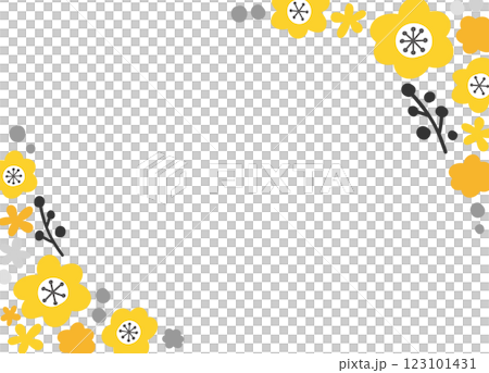 花框。婚禮和慶典的模板材料。 123101431