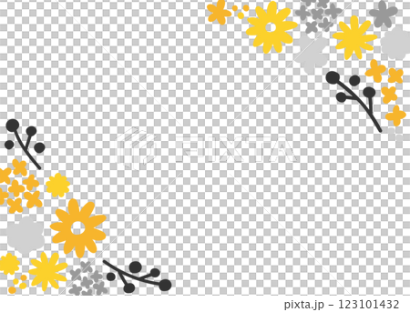 花框。婚禮和慶典的模板材料。 123101432