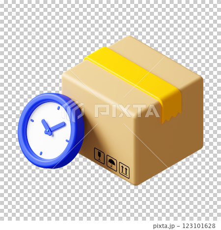 3DCG | Isometric | Specify the delivery time of your package to prevent redelivery 3DCG | Isometric | Specify the delivery time of your package to prevent redelivery 123101628