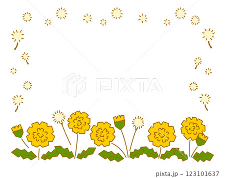 たんぽぽのフレーム 123101637