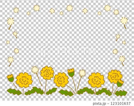 たんぽぽのフレーム 123101637