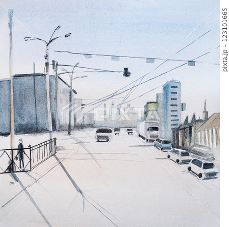 Moscow street modern development 123101665