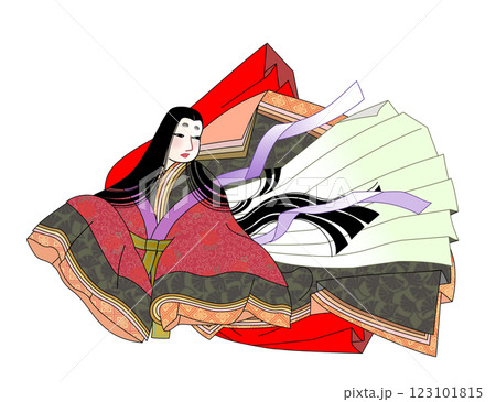 百人一首　右近のイラスト 123101815