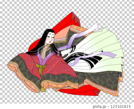 百人一首　右近のイラスト 123101815