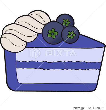 The illustration of a blueberry cake The illustration of a blueberry cake 123102003
