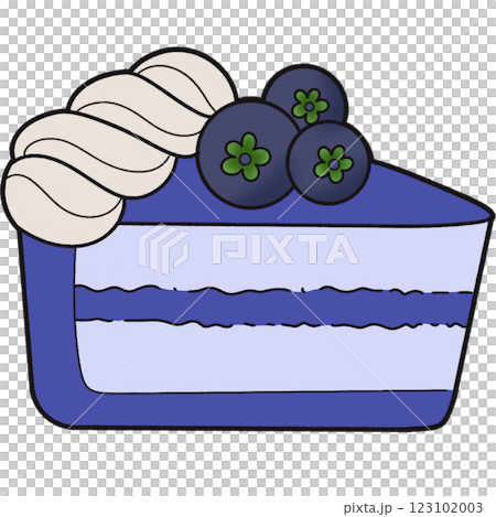 The illustration of a blueberry cake The illustration of a blueberry cake 123102003