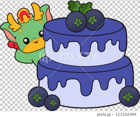 The illustration of a blueberry cake The illustration of a blueberry cake 123102004