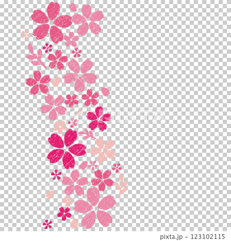 櫻花背景卡手繪風格 123102115