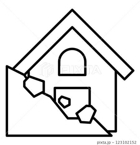 土砂崩れに遭う家のイラスト 土砂崩れに遭う家のイラスト 123102152