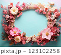 花のフレーム（飾り枠）の背景 123102258