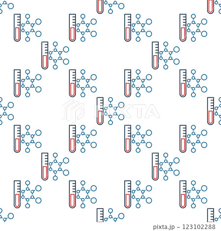 Chemical Formula with Test Tube vector Chemistry concept outline minimal seamless pattern Chemical Formula with Test Tube vector Chemistry concept outline minimal seamless pattern 123102288