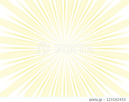 うっすらと放射するシンプルな集中線背景_黄色 123102433