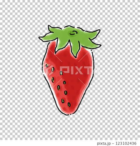 Strawberry watercolor style 123102436