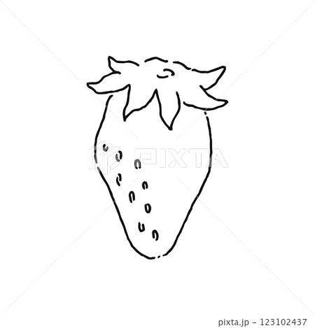 いちご 線画 いちご 線画 123102437