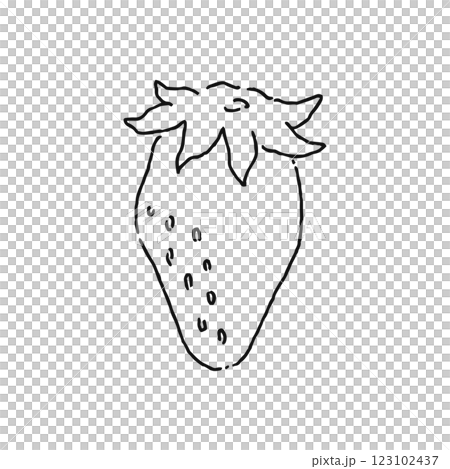 いちご 線画 いちご 線画 123102437