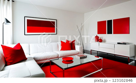 Living room design, modern style, living room model 123102846