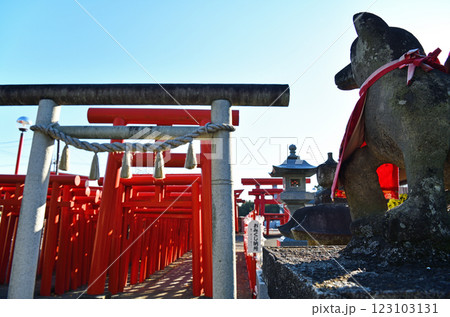 稲荷神社の赤い鳥居 稲荷神社の赤い鳥居 123103131