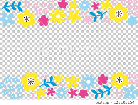 Floral frame. Template elements for weddings and celebrations. 123103154