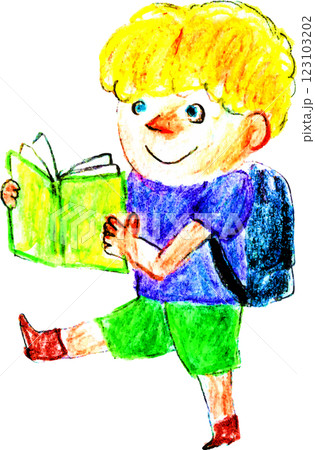 本を読む子供 アメリカ人 123103202