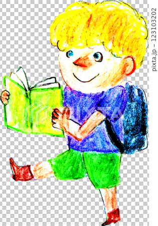本を読む子供 アメリカ人 123103202