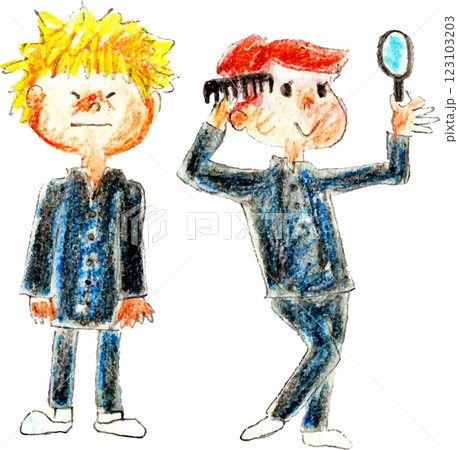 不良の男子高校生　ヤンキー 123103203