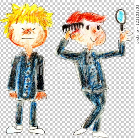 不良の男子高校生　ヤンキー 123103203