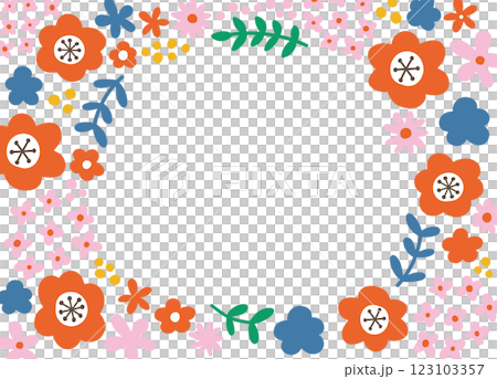 花框。婚禮和慶典的模板材料。 123103357