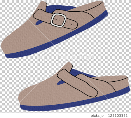 Crossed strap sandals, summer footwear for women. Casual footgear, trendy open shoes pair. Stylish modern backless foot wearing. Flat graphic vector illustration isolated on white background Crossed strap sandals, summer footwear for women. Casual footgear, trendy open shoes pair. Stylish modern backless foot wearing. Flat graphic vector illustration isolated on white background 123103551