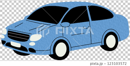 Passenger car, road vehicle. Auto motor engine wheeled transport. Abstract 2-door compact automobile model. Flat vector illustration on white background. 123103572