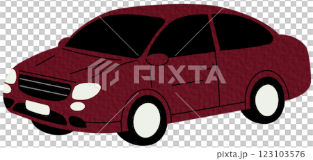 Passenger car, road vehicle. Auto motor engine wheeled transport. Abstract 2-door compact automobile model. Flat vector illustration on white background. Passenger car, road vehicle. Auto motor engine wheeled transport. Abstract 2-door compact automobile model. Flat vector illustration on white background. 123103576