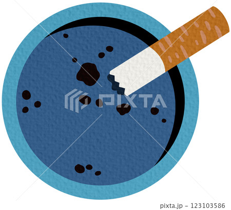 Ashtray with cigarettes cartoon icon. Smoking tobacco isolated on white background Ashtray with cigarettes cartoon icon. Smoking tobacco isolated on white background 123103586