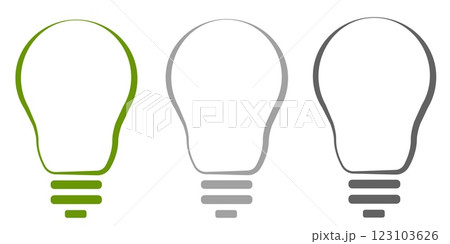 Creative concept of light bulbs in various shades for innovative design and brainstorming ideas 123103626