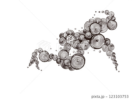 アート（渦・ウズ）ビジュアルアート 123103753