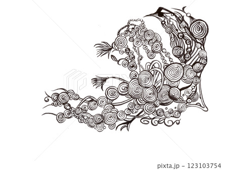 アート（渦・ウズ）ビジュアルアート 123103754