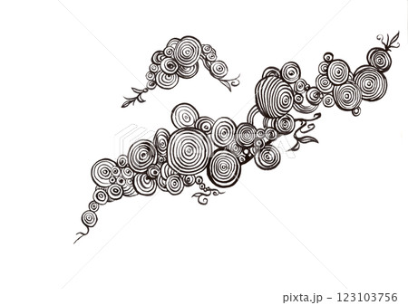 アート(渦・ウズ)ビジュアルアート アート(渦・ウズ)ビジュアルアート 123103756