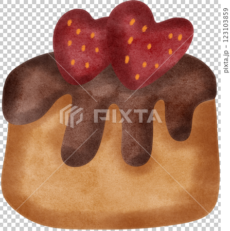 chocolate cake with strawberry 123103859