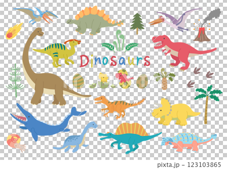 Dinosaur illustration set 123103865