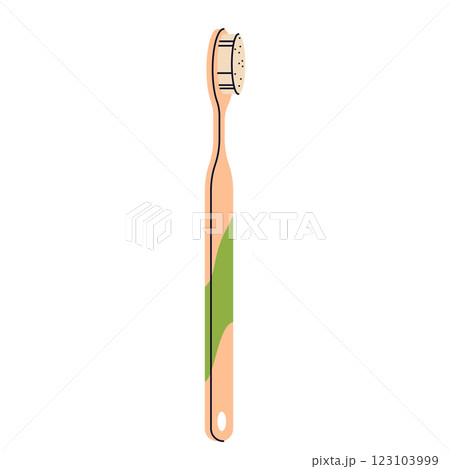 Isolated toothbrush. Vector oral brush icon. Mouth care or dental grooming. Medical paste equipment for healthcare. Daily routine bathroom tool. Dentalcare habit and tooth protection. Teeth safety. 123103999