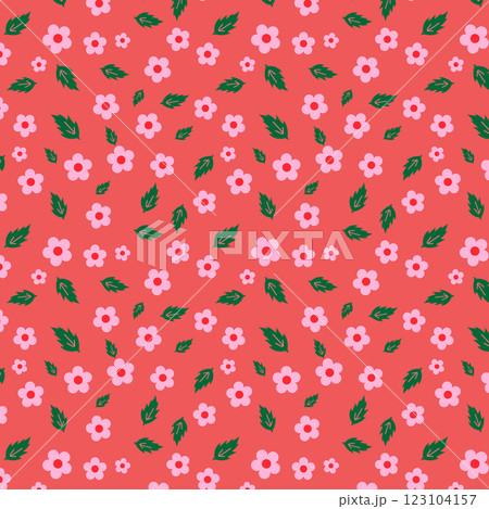 pink pattern with pomegranate flowers 123104157