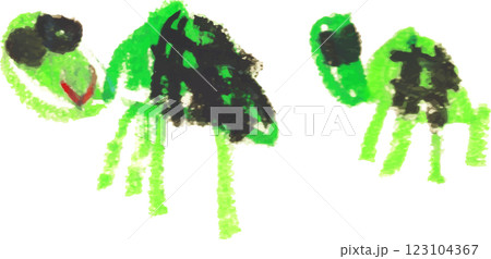 子供が描いたかめの絵 123104367
