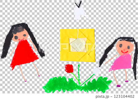 子供の描いたたんぽぽの制作 123104402