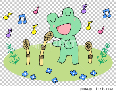 帶麥克風的馬尾歌唱蛙 帶麥克風的馬尾歌唱蛙 123104438