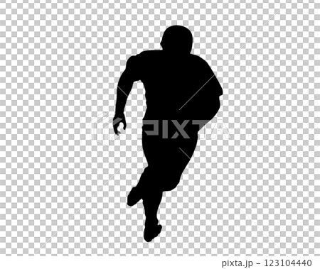 棒球選手跑壘的剪影 123104440