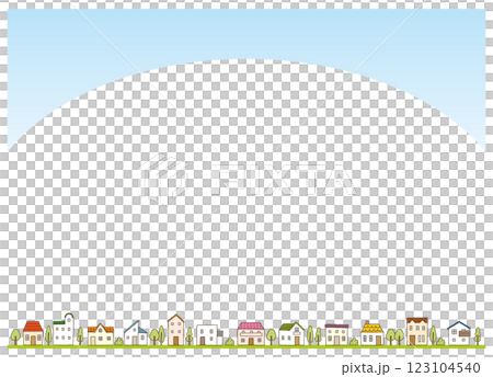 居住區影像、背景素材、住宅 123104540