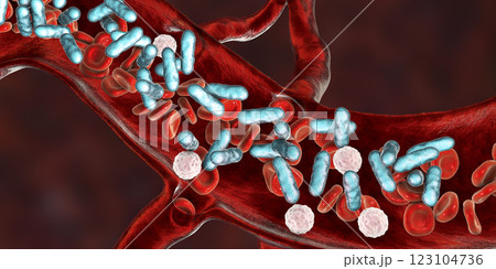 Sepsis, bacteria in blood Sepsis, bacteria in blood 123104736