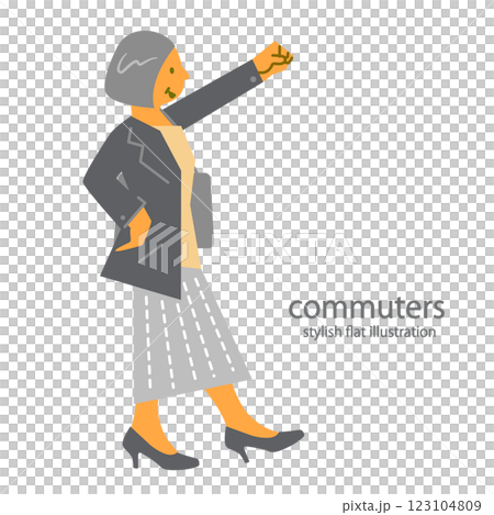 Commuting business person Simple and stylish flat illustration 123104809