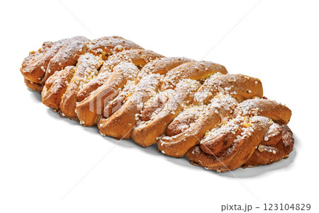 Almond braid with marzipan, Danish Almond braid 123104829