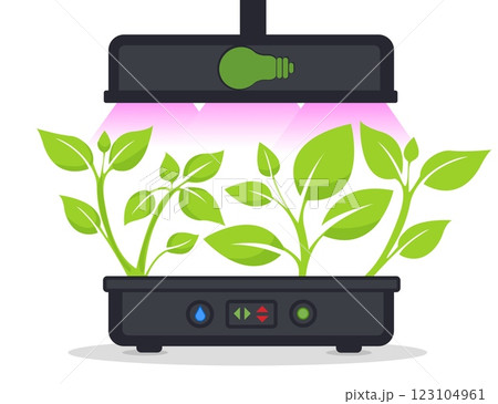 Indoor plant growth system with LED lights for nurturing plants Indoor plant growth system with LED lights for nurturing plants 123104961