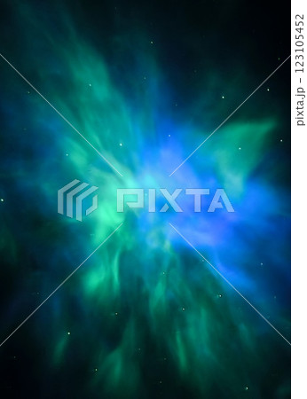 Vertical abstract space background. Neon Nebula, high background for sci-fi and gaming related content. 123105452